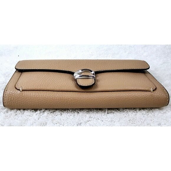 COACH 93983 Tabby Stone Pebble Leather Long Tri-Fold Wallet - Picture 8 of 15